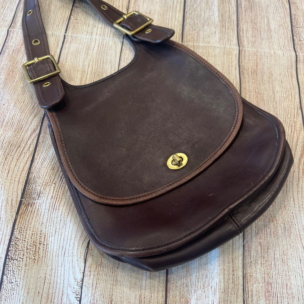 Coach Patricias Legacy 9988 Mahogany Brown Leather Crossbody Bag Vintage USA - Picture 2 of 11